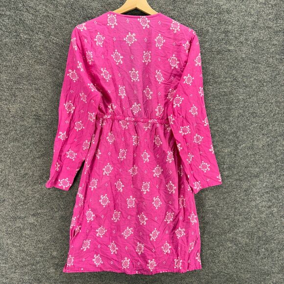 Malabar Bay Dress Women S Small Pink Turtle Print Shift Short Elastic Waist - Picture 2 of 8